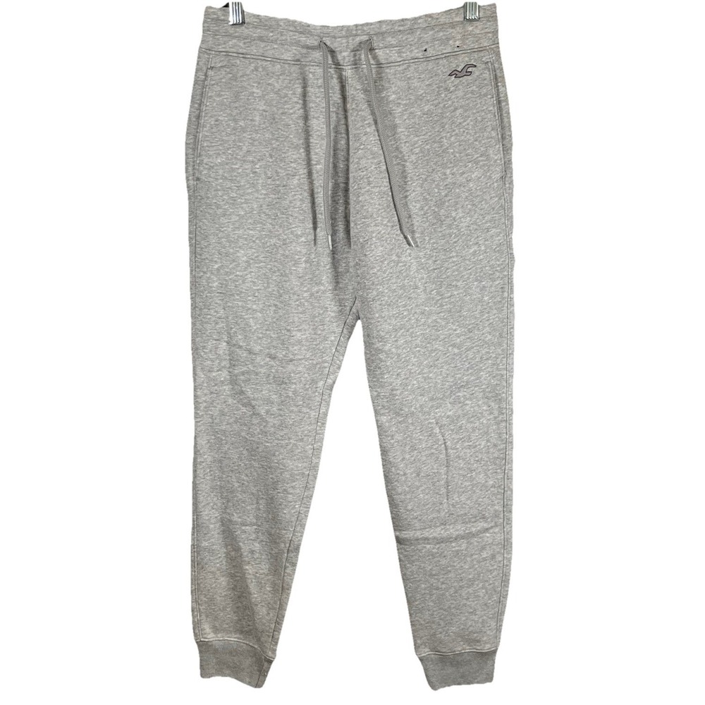 Hollister Jogger Sweatpants Men's‎ Small Gray Cotton Tapered Leg  Drawstring